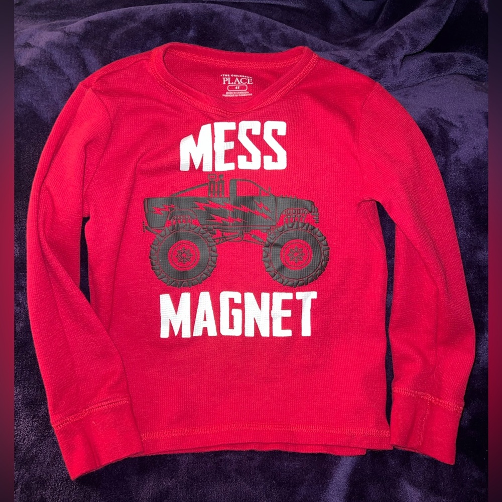 The Children’s Place Toddler Boy Red Truck Shirt. Like gently worn twice Size:4T